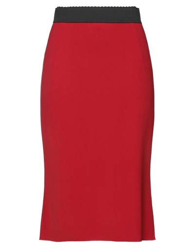 Dolce & Gabbana Midi Skirts In Red