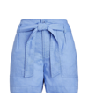 Ralph Lauren Daviana Linen Shorts In Blue