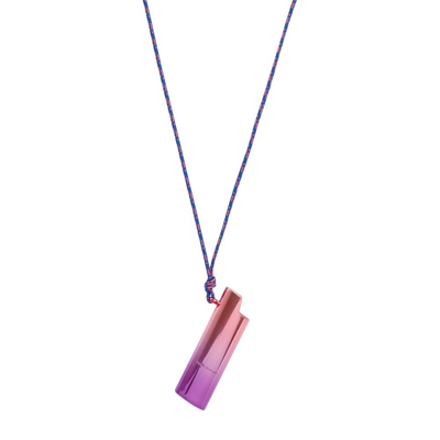 Isabel Marant Lucy Lighter Holder Long Necklace In Pink &amp; Purple