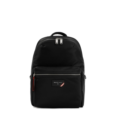 Bally Logo-patch Backpack In Black