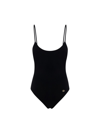 DOLCE & GABBANA DOLCE & GABBANA DG LOGO CROSSOVER STRAPPED SWIMSUIT