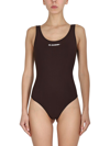 JIL SANDER JIL SANDER LOGO PRINTED ONE PIECE SWIMSUIT