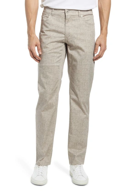 Brax Cooper Fancy Stretch Cotton Five Pocket Pants In Beige