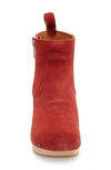 Swedish Hasbeens Zip It Emy Clog Bootie In Rost