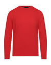 Altea Man Sweater Tomato Red Size S Virgin Wool In Red