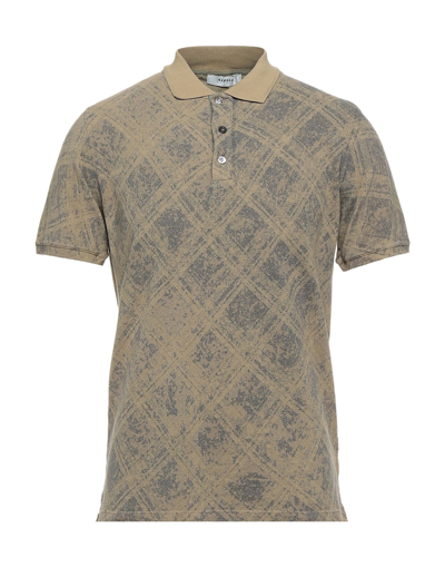 Alpha Studio Polo Shirts In Beige