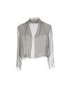 Alberta Ferretti Shrugs In Dove Grey