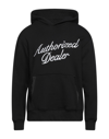 Just Don Authorized Dealer Slogan-print Cotton Hoodie In Black