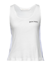 Palm Angels Logo-print Sleeveless Tank Top In White