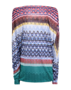 MISSONI MISSONI WOMAN T-SHIRT BLUE SIZE 8 POLYESTER, VISCOSE