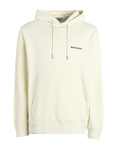 Woolrich Cotton Jumper With Mini Logo In Beige