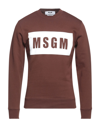 Msgm Sweatshirts In Brown