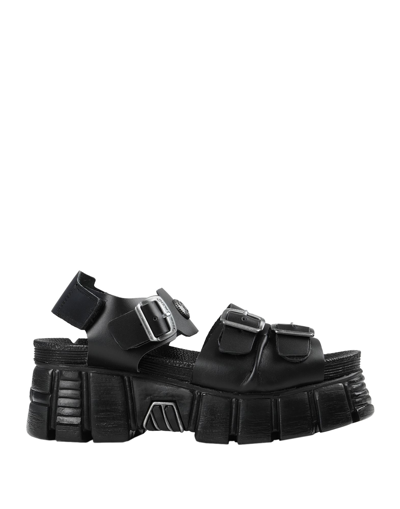 New Rock Sandals In Black