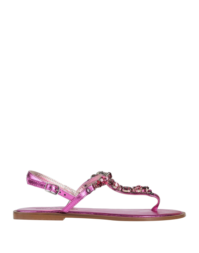 Cantini & Cantini Toe Strap Sandals In Pink