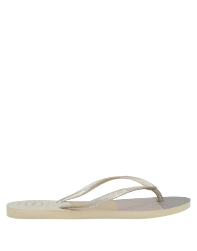 Havaianas Toe Strap Sandals In Gold