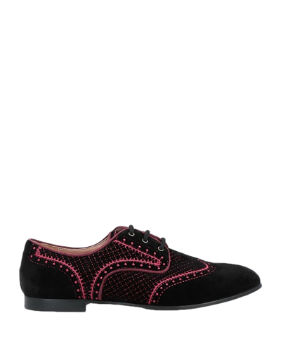 Pollini Lace-up Shoes In Black