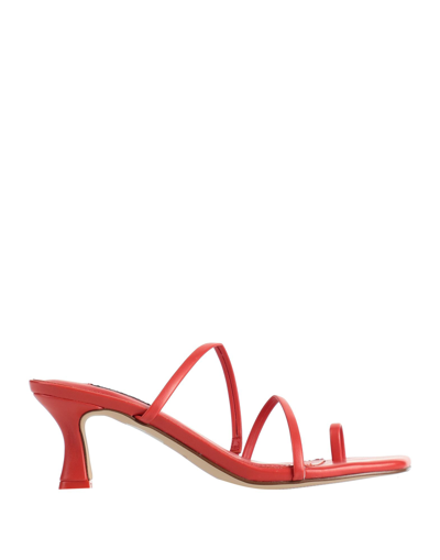 Nine West Toe Strap Sandals In Red