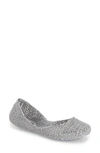 Melissa 'campana Papel Vii' Jelly Flat (women) In Silver
