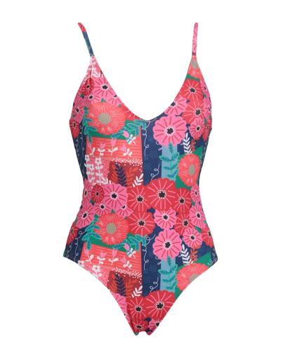 Carolina K One-piece Swimsuits In Red