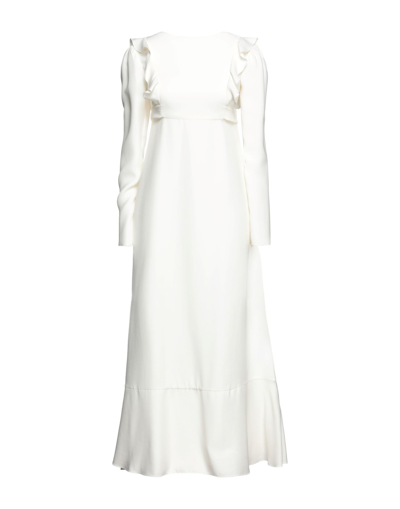 Valentino Long Dresses In White