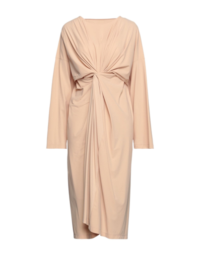 Mm6 Maison Margiela Midi Dresses In Sand