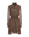 Pinko Uniqueness Short Dresses In Camel