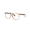 RAY BAN RB4378V OPTICS EYEGLASSES BROWN FRAME CLEAR LENSES POLARIZED 52-16