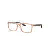 Ray Ban Rb8908 Optics Eyeglasses Matte Brown On Dark Carbon Frame Clear Lenses Polarized 53-18 In Mattbraun Auf Carbon Dunkel