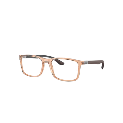 Ray Ban Rb8908 Optics Eyeglasses Matte Brown On Dark Carbon Frame Clear Lenses Polarized 53-18 In Mattbraun Auf Carbon Dunkel