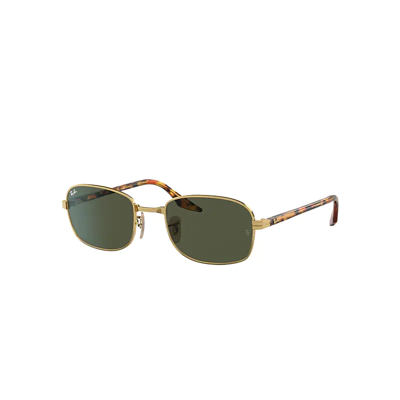 Ray Ban Rb3690 Sunglasses Yellow Havana Vintage Frame Green Lenses 51-21