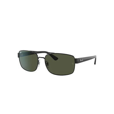 Ray Ban Rb3687 Sunglasses Black Frame Green Lenses 58-17