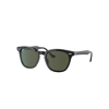 RAY BAN HAWKEYE SUNGLASSES BLACK FRAME GREEN LENSES 50-21