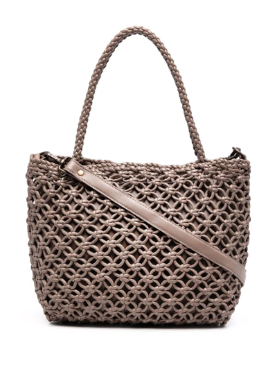 Officine Creative Susan 01 Macramé Tote Bag In Brown