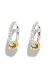 SPINELLI KILCOLLIN 18KT WHITE AND YELLOW GOLD HOOP EARRINGS