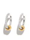 Spinelli Kilcollin 18kt White And Yellow Gold Hoop Earrings In Silber