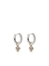 Dower & Hall Dotty Story Hoop Earrings In Silber