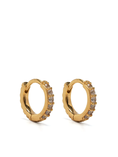 Dower & Hall Lumiere Huggie Hoop Earrings In Gold