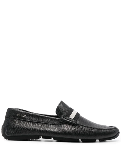 Bally Pearce Leather Moccasins In Black