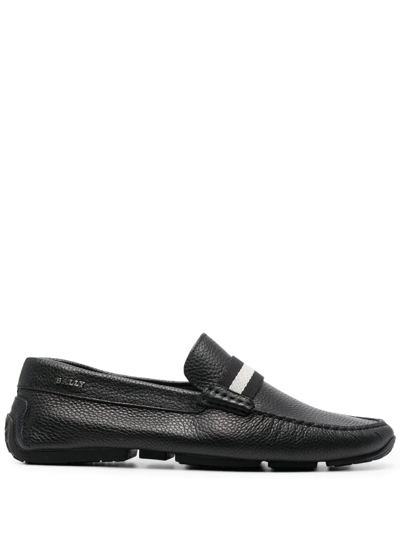Bally Pearce Stripe-detail Loafers In Black