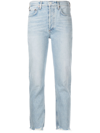 AGOLDE HIGH-WAISTED CROPPED JEANS