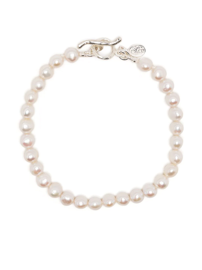 Dower & Hall Freshwater Pearl Bracelet In Weiss