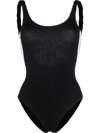 PALM ANGELS OPEN BACK RIBBED SWIMSUIT