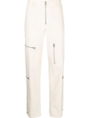 JIL SANDER ZIP-EMBELLISHED TAPERED TROUSERS