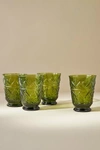 ANTHROPOLOGIE BOMBAY JUICE GLASSES, SET OF 4 BY ANTHROPOLOGIE IN GREEN SIZE S/4 JUICE
