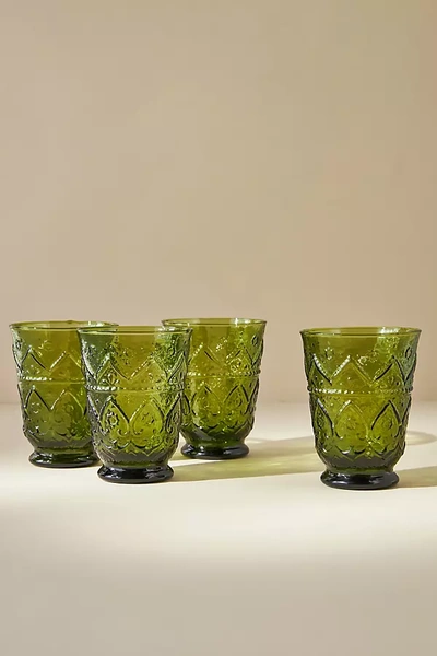 Anthropologie Bombay Juice Glasses, Set Of 4 By  In Green Size S/4 Juice In Green