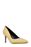 Calvin Klein Women's Callia Snip Toe Pumps Women's Shoes In Butter - Leather