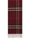 BURBERRY MU GIANT SCARF WITH TARTAN BURGUNDY PATTERN