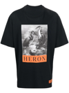 Heron Preston Os Heron Bw Logo Print T-shirt In Animal Print