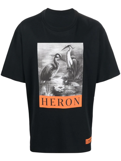 Heron Preston Graphic-print Cotton T-shirt In Black