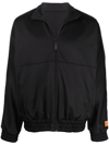 Heron Preston Logo-stripe Zipped Track Jacket In Black